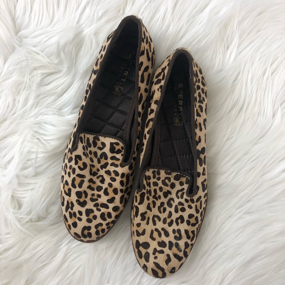leopard sperry loafers